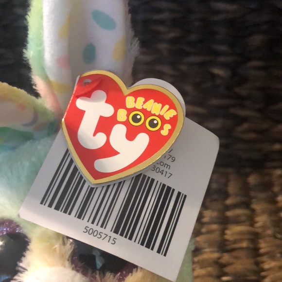 SALE ❤️ NWT 2017 Bubby" the Easter Bunny, retired Ty Beanie Boo plush toy - Picture 6 of 7